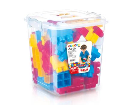 Cuburi mari de construit in cutie - 100 piese